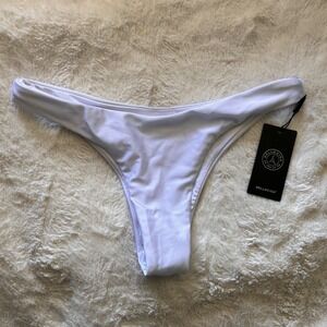 Relleciga Women's Bikini Bottom White Size‎ Small. Designed In Paris NWT